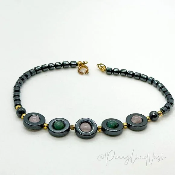 Vintage Mini Beads with 5 Halo Beads Bracelet - Picture 1 of 4